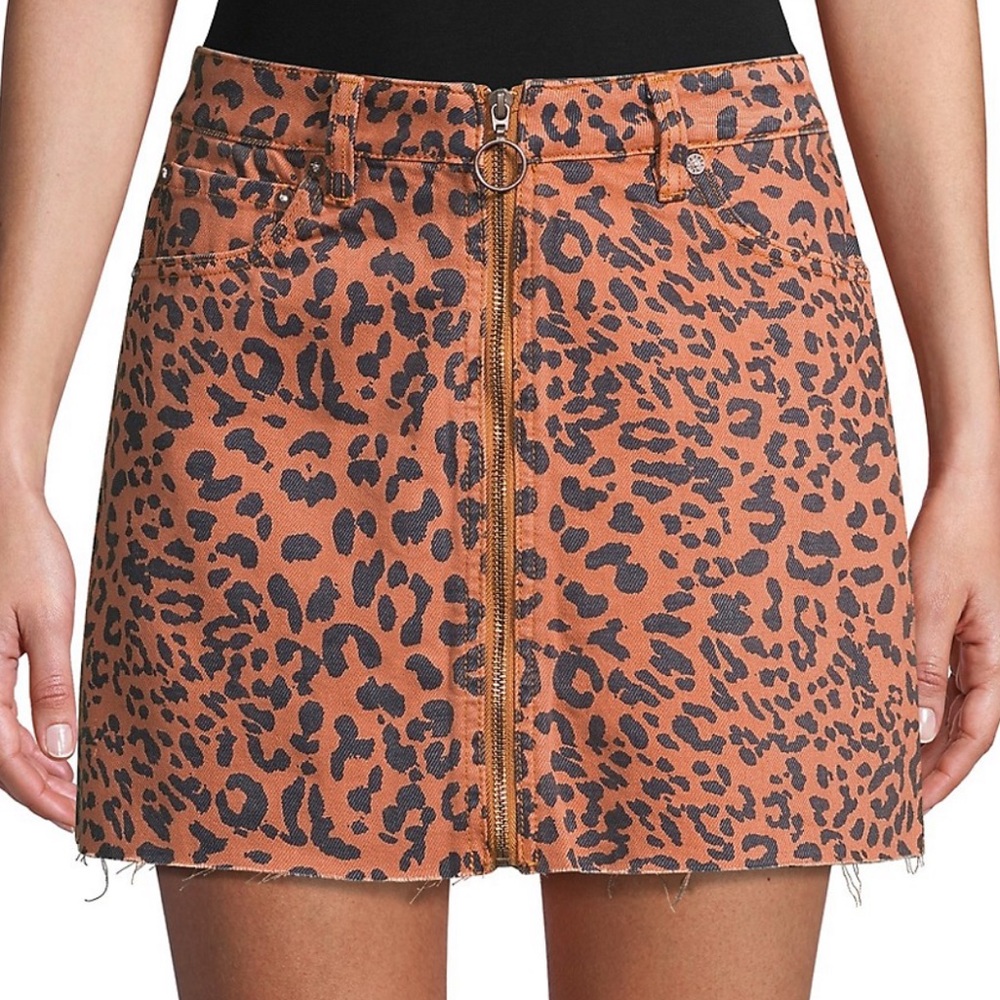 FREE PEOPLE Leopard Skirt
